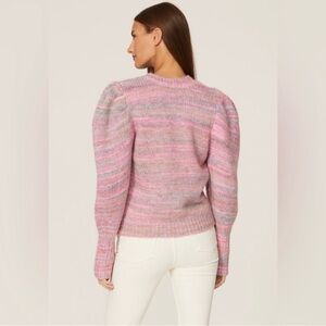Love Shack Fancy Women’s multicolor Pink Puff Sleeve Sweater